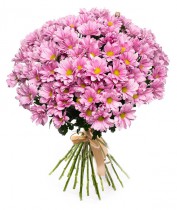 Букет з 25 гілок рожевої хризантеми